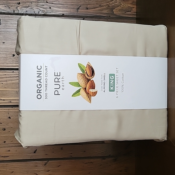 pure earth Bedding New Pure Earth Organic King 6pc Sheet Set 0